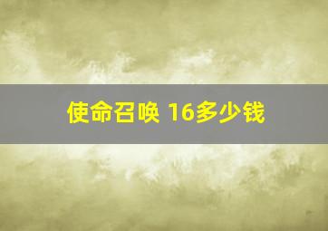 使命召唤 16多少钱